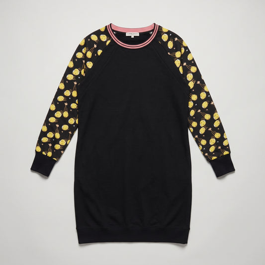 Graphic Print Long Sleeve Dress