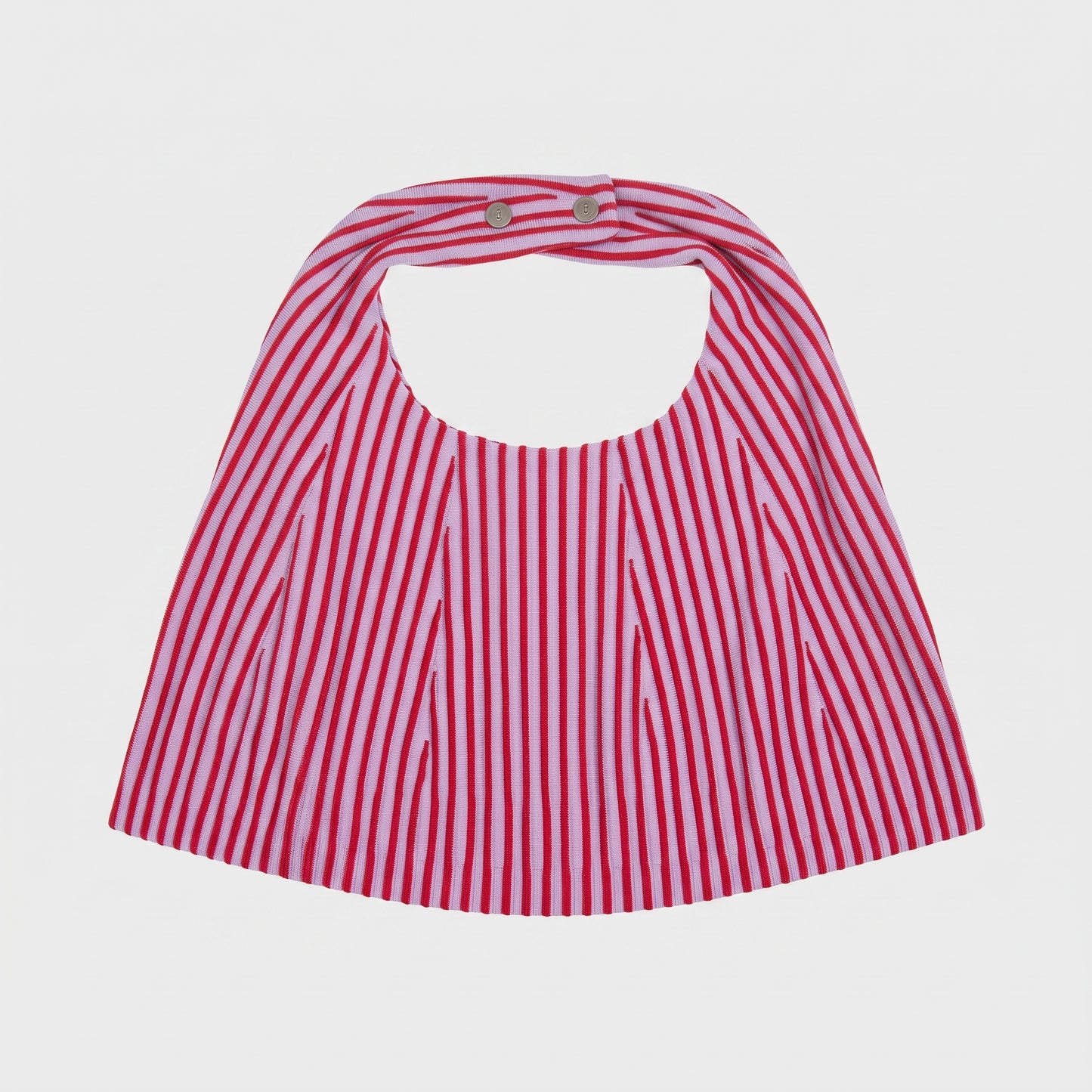 Striped Ribbed Knit Collar