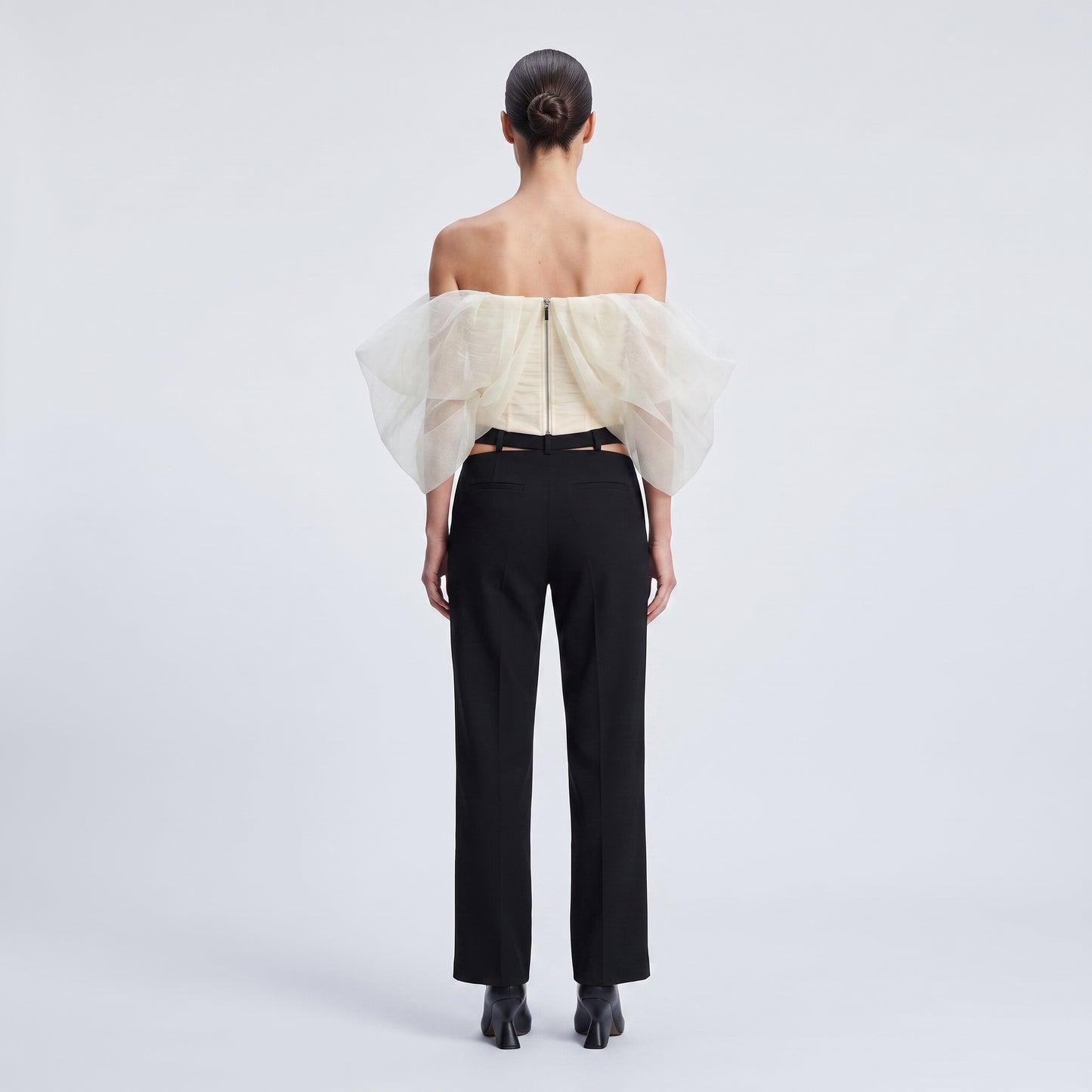Ethereal Off-Shoulder Tulle Top