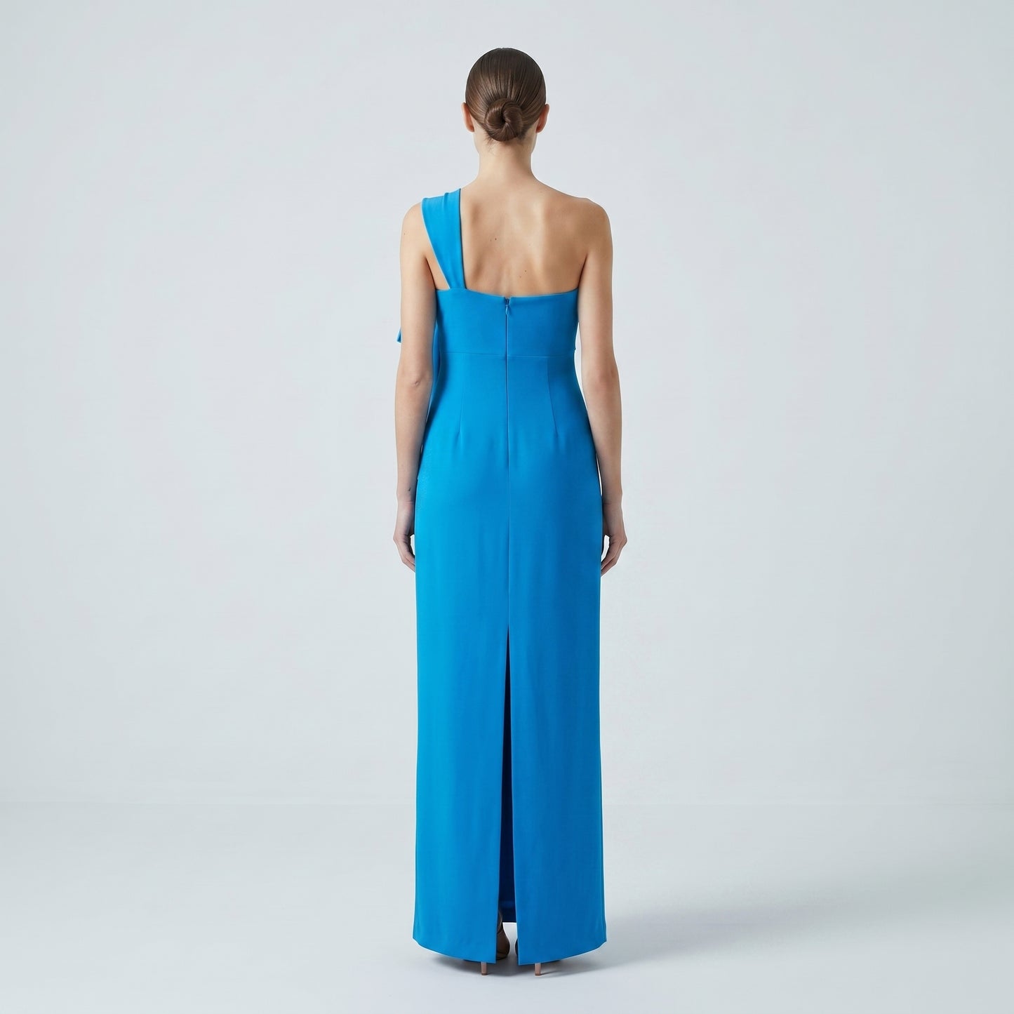 One-Shoulder Bow Detail Gown
