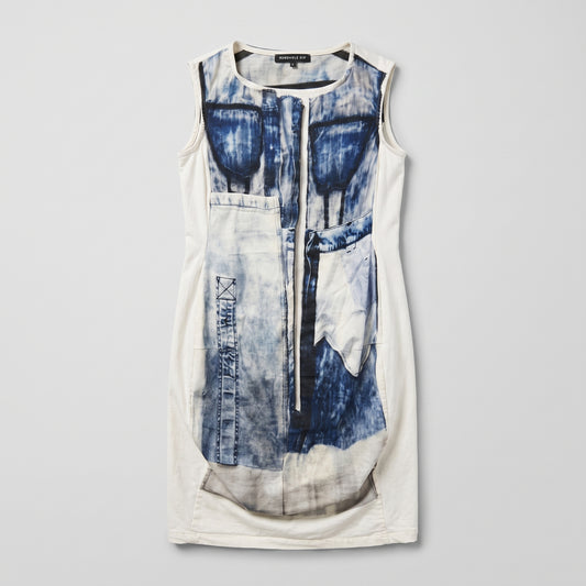 Abstract Printed Cotton Shift Dress