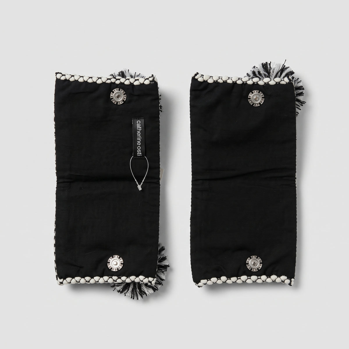 Houndstooth Embellished Fabric Cuffs