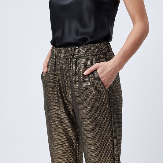 Metallic Sequin Embellished Joggers