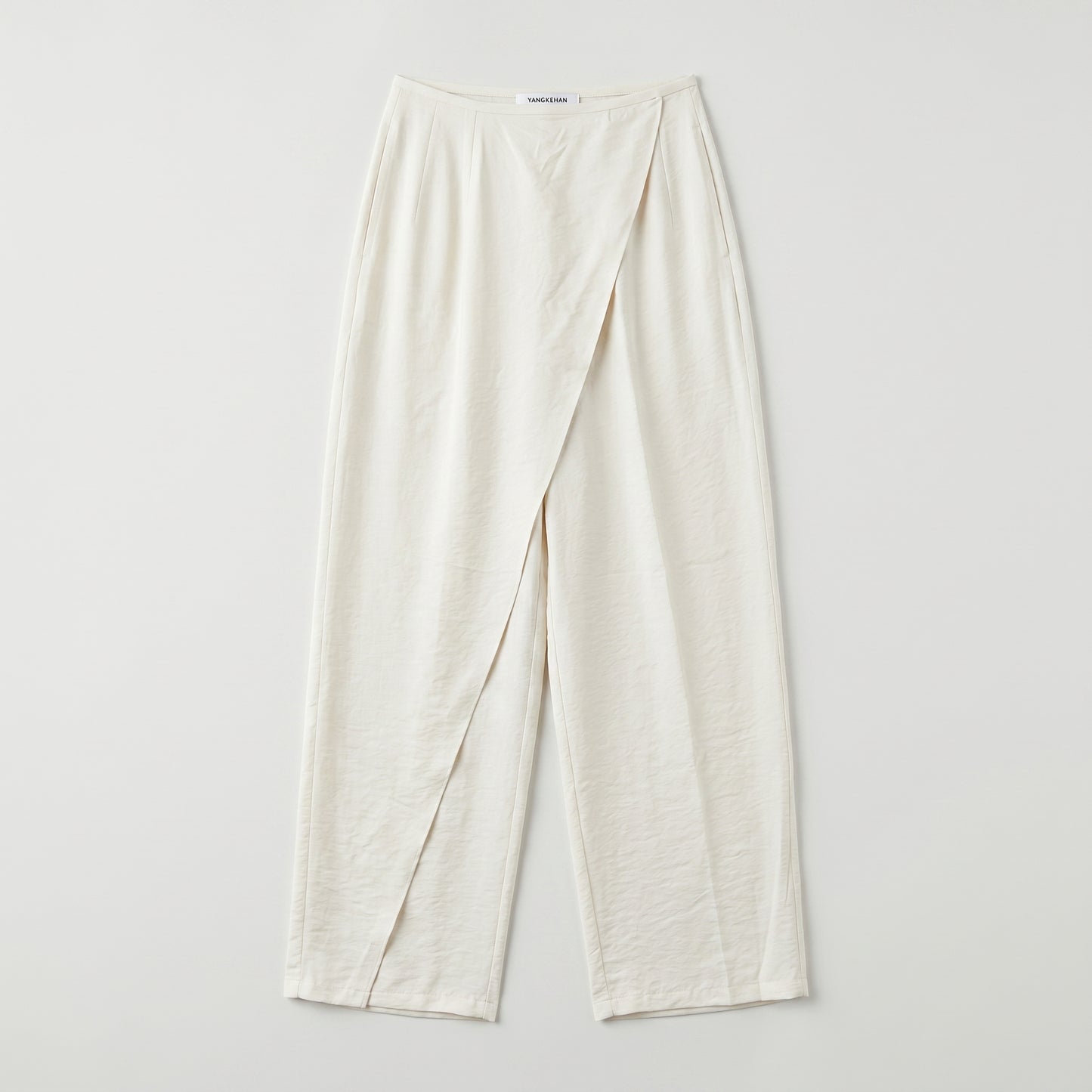 Minimalist High-Waisted Wrap Trousers