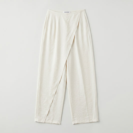 Minimalist High-Waisted Wrap Trousers