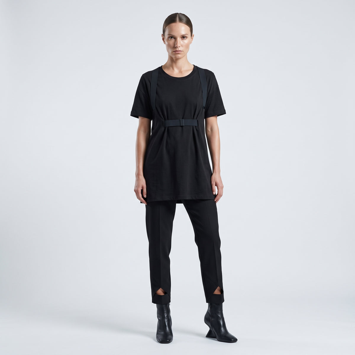 Harnessed Detail Cotton T-Shirt