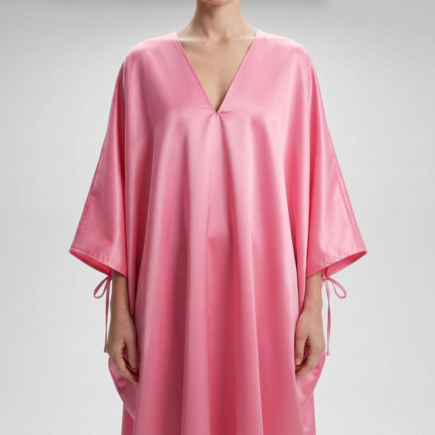 Pink Silk Kaftan Dress
