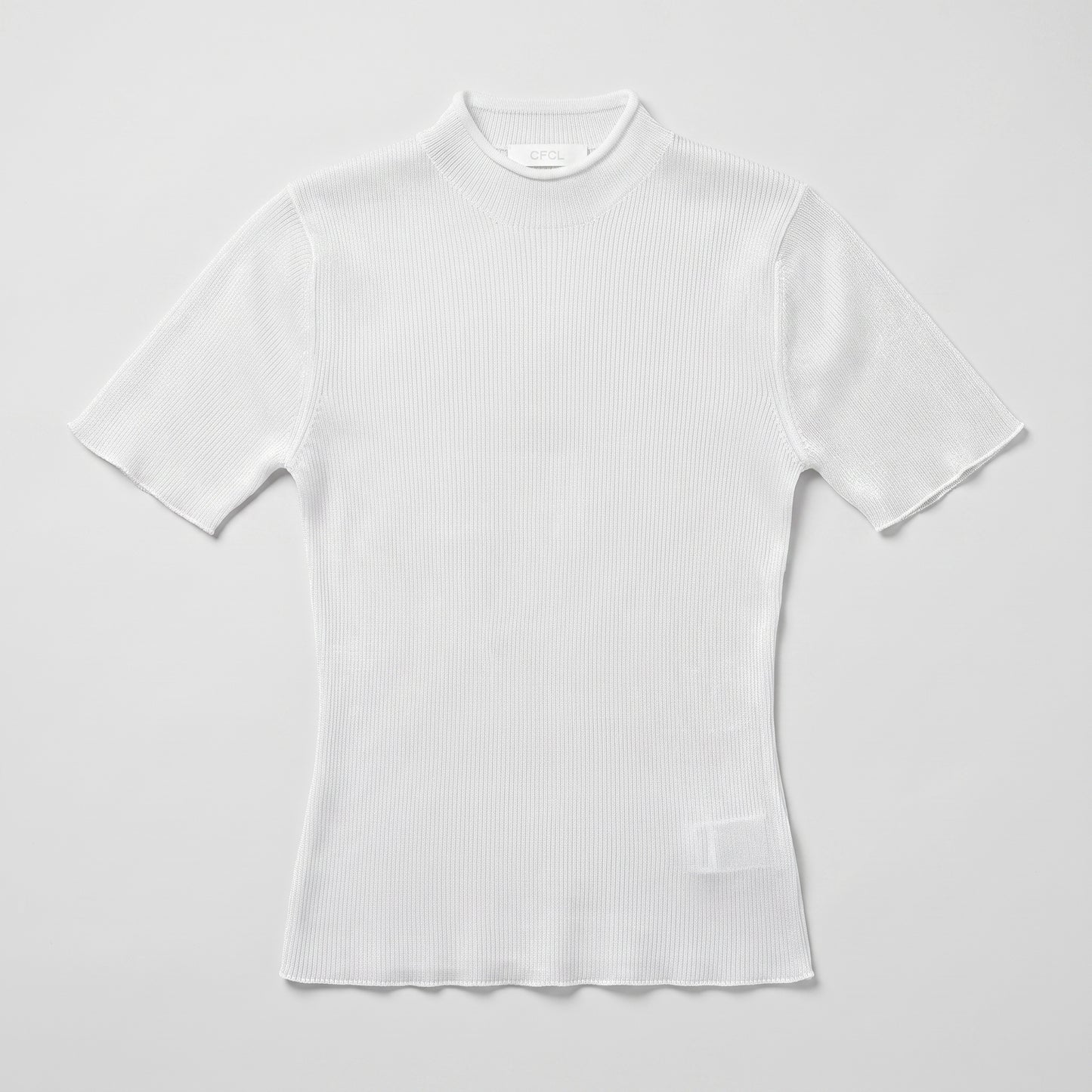Elegant Ribbed Mock Neck Top