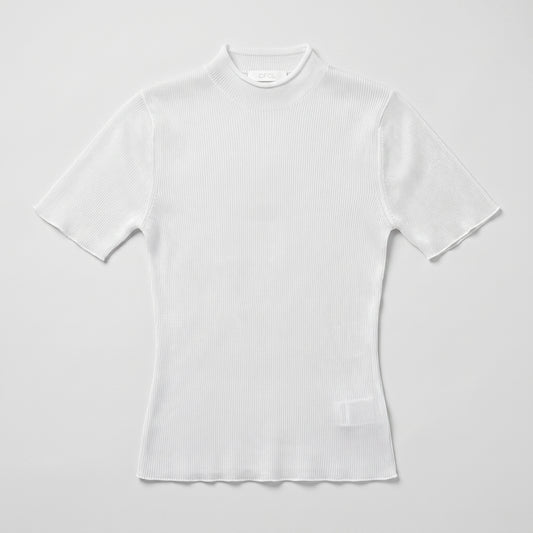 Elegant Ribbed Mock Neck Top