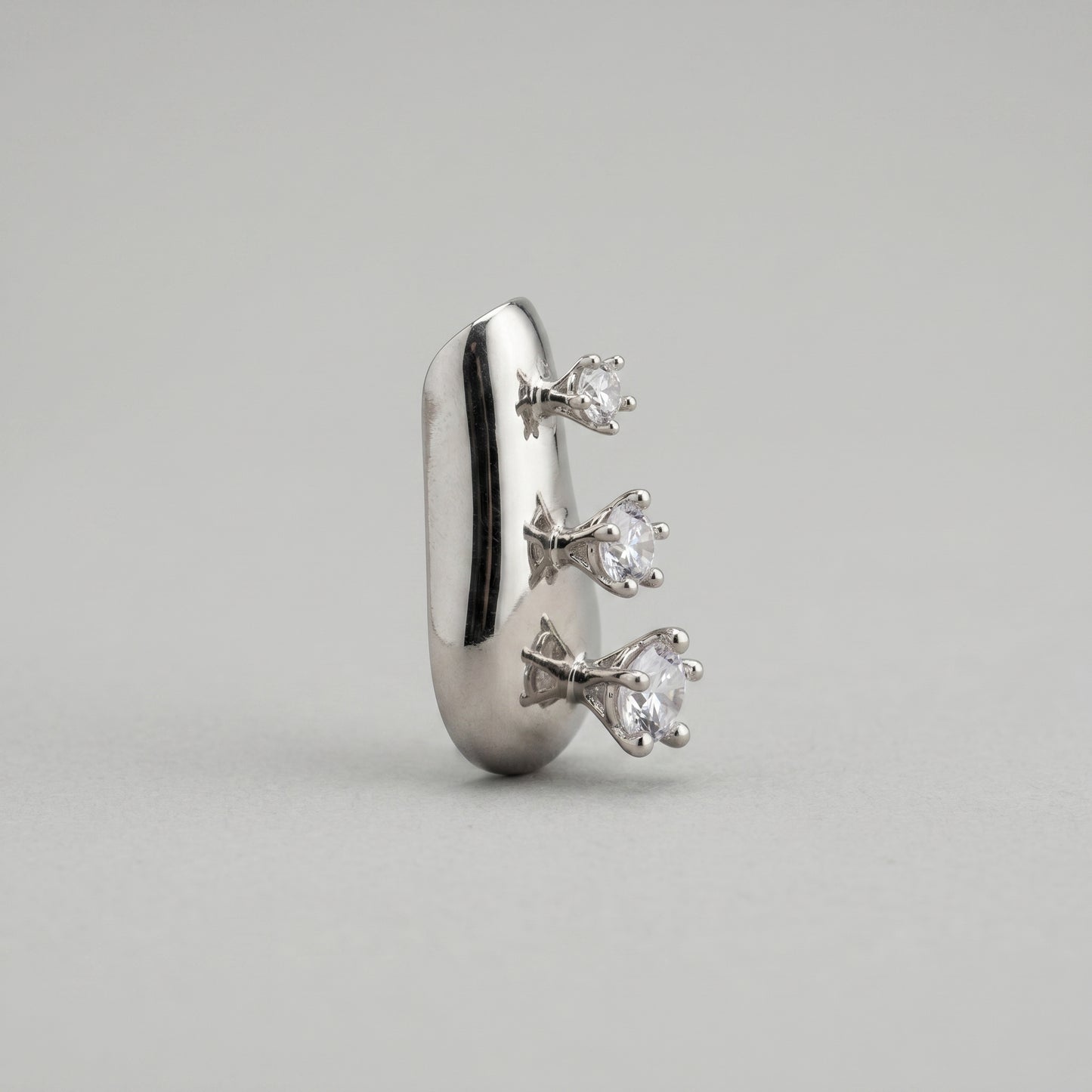 Sculptural Triple Diamond Pendant