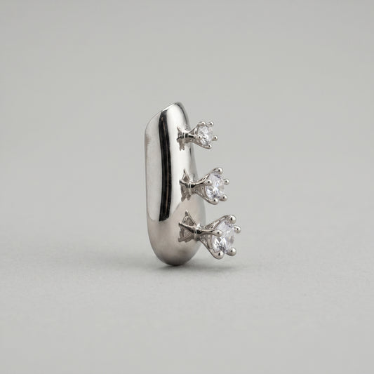 Sculptural Triple Diamond Pendant
