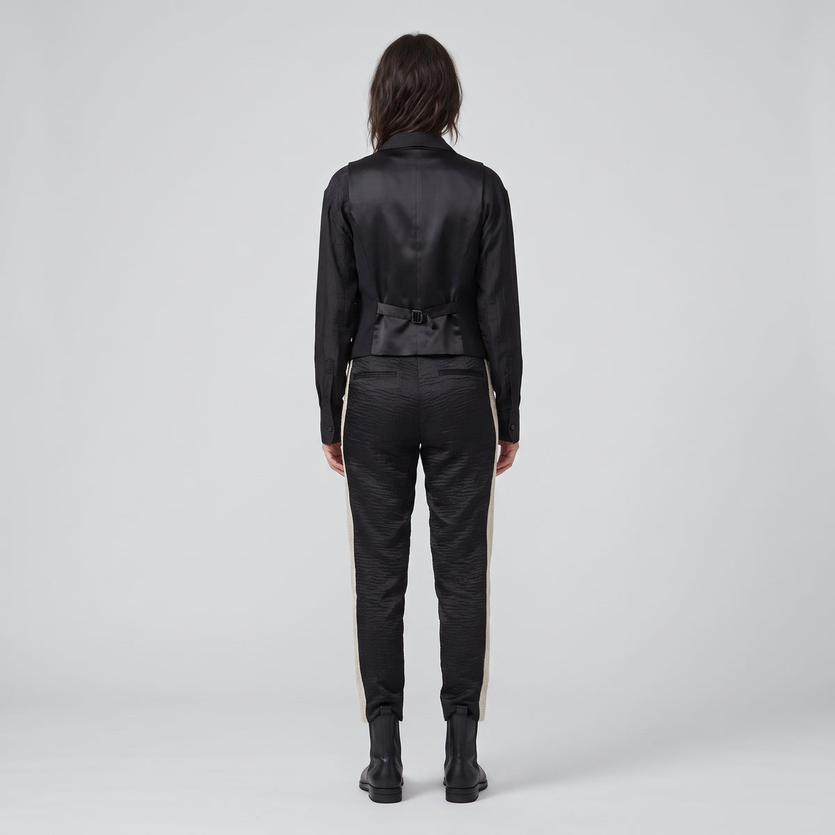 Textured Side-Stripe Tailored Trousers