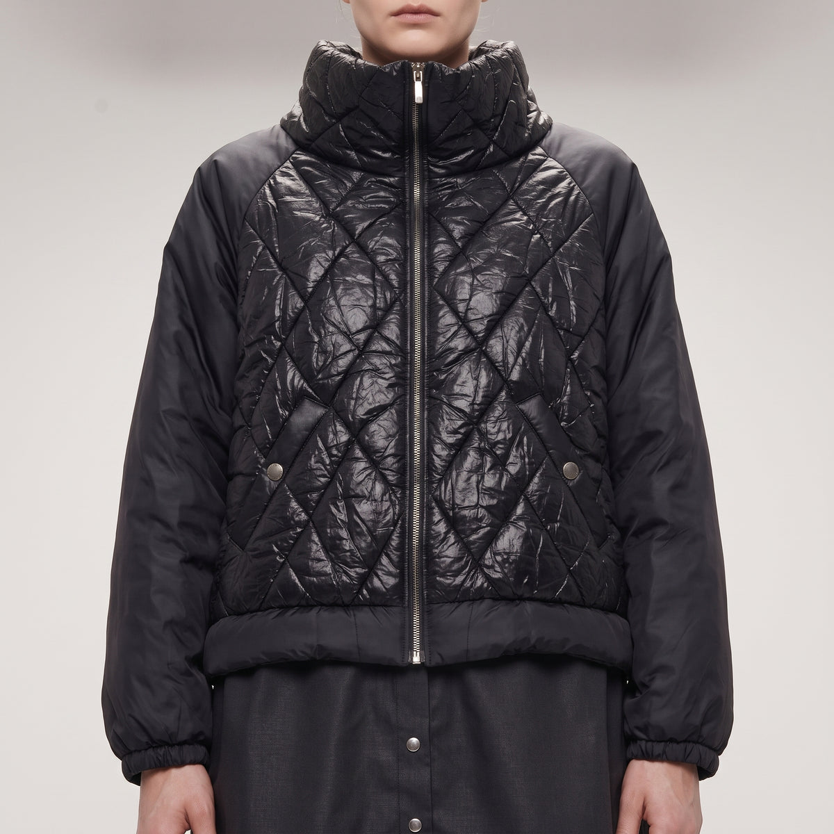 Quilted Layered Longline Jacket