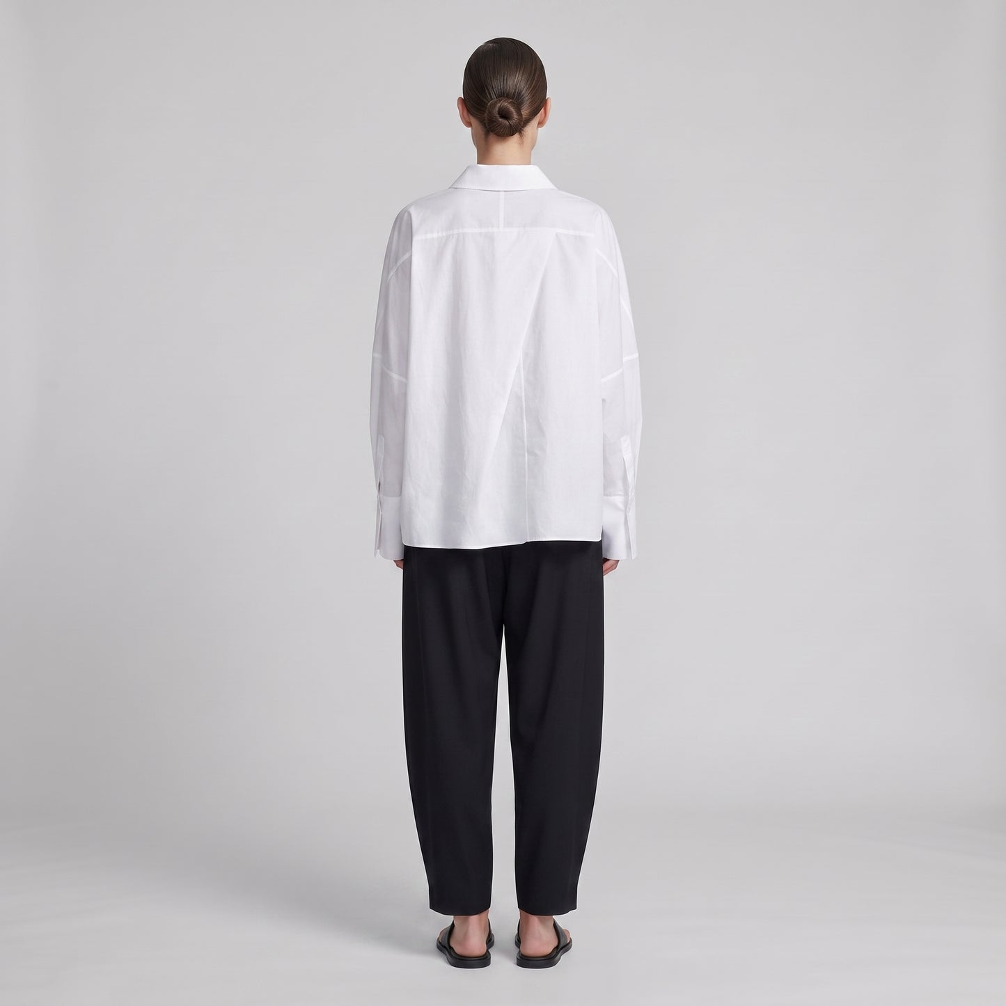 Asymmetric Cotton Poplin Shirt