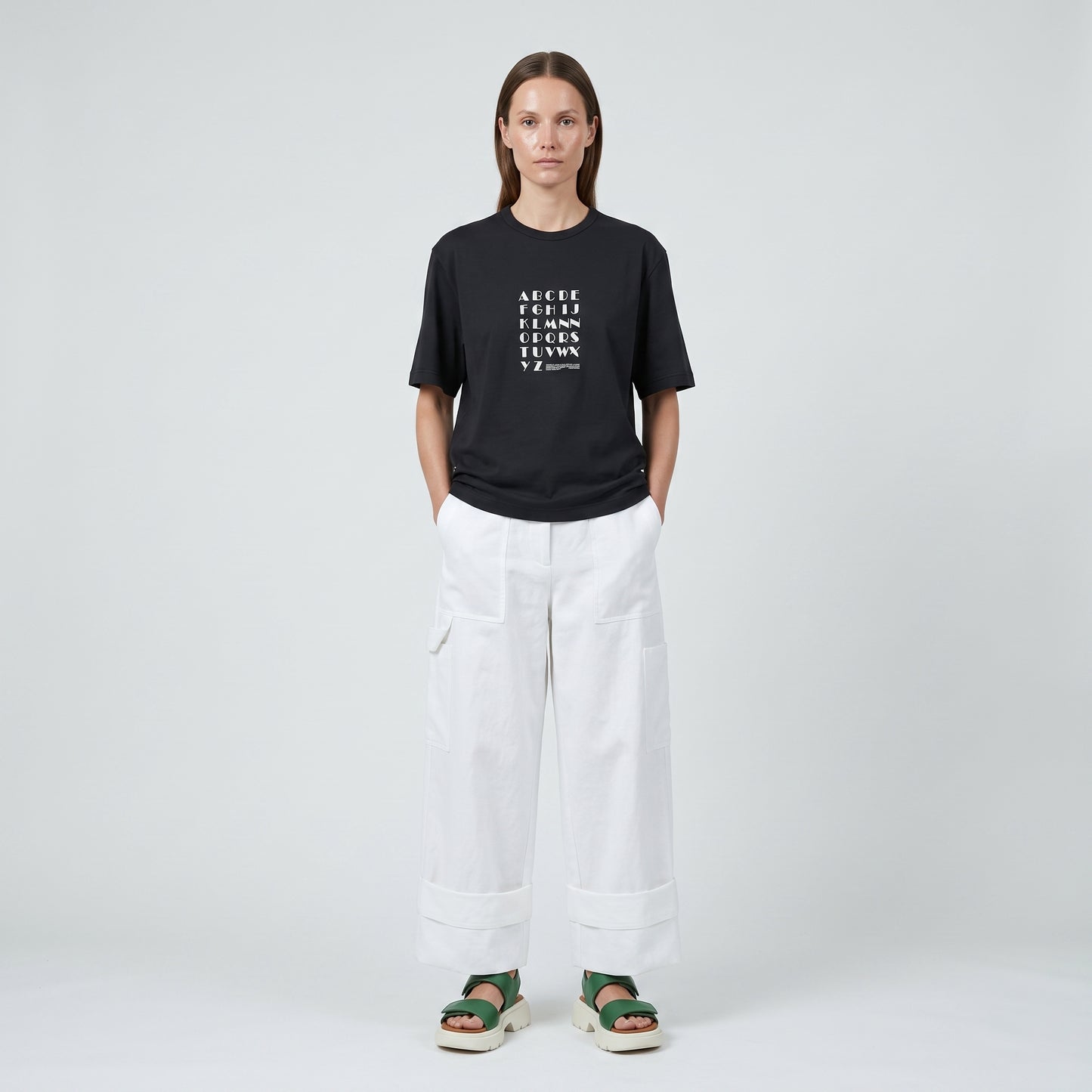 Alphabet Graphic Cotton T-Shirt