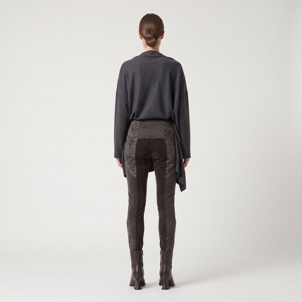 Textured Panel Slim Fit Trousers