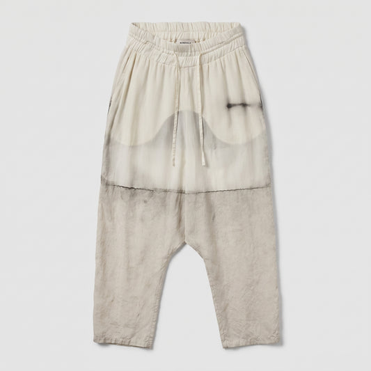 Abstract Print Relaxed Linen Trousers