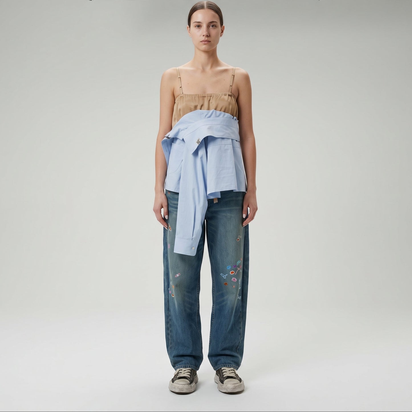 Layered Tie Detail Camisole Top