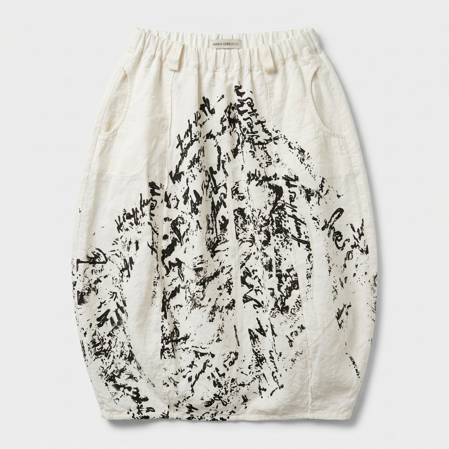 Abstract Print Balloon Skirt