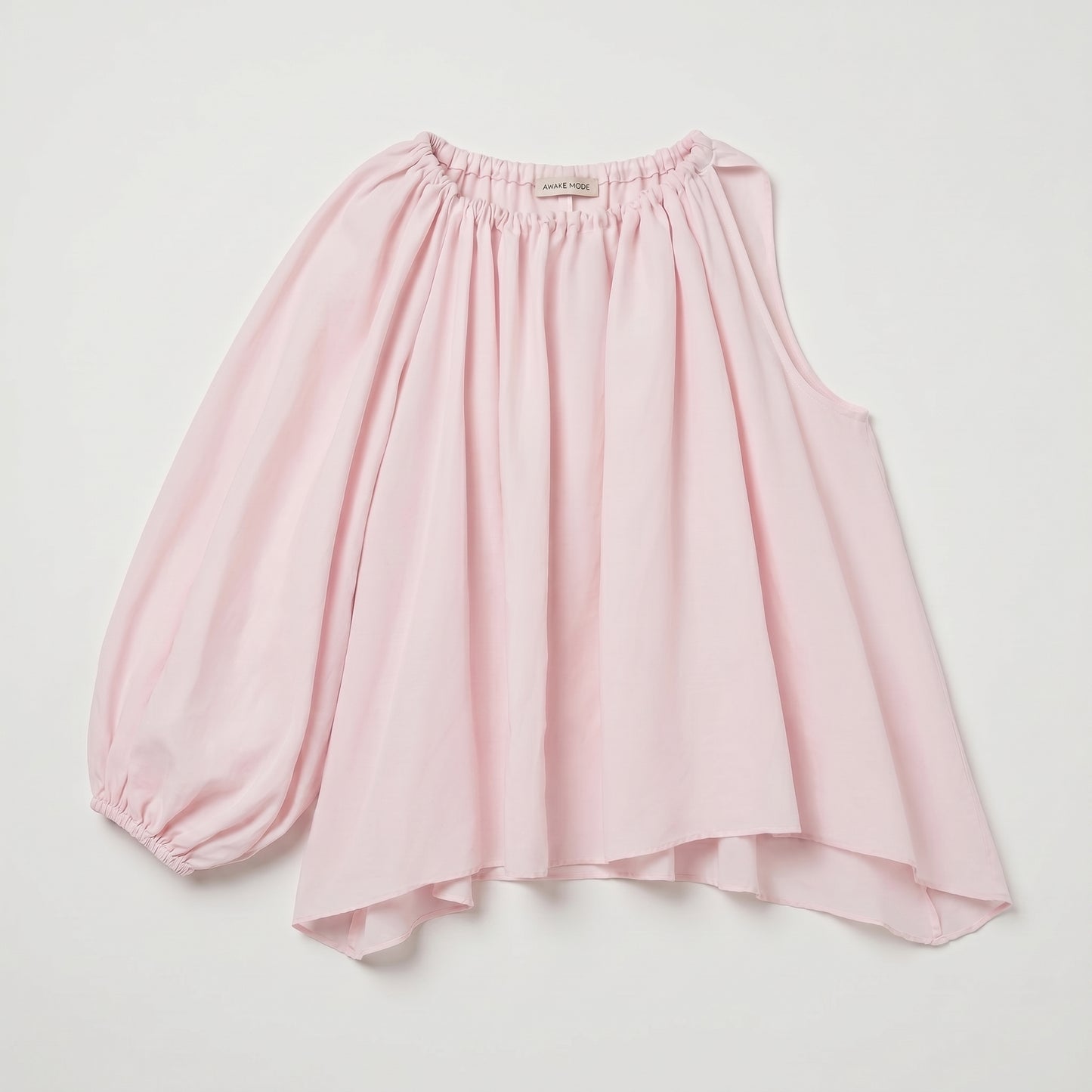 Asymmetric One Sleeve Pink Top