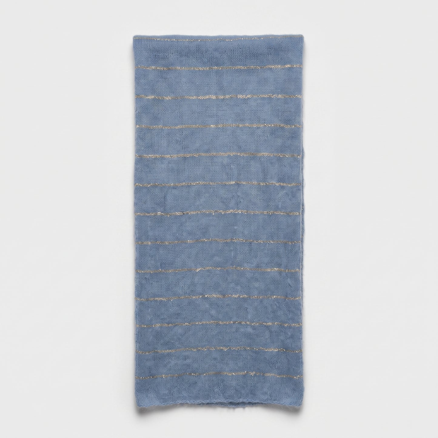 Metallic Stripe Knit Scarf