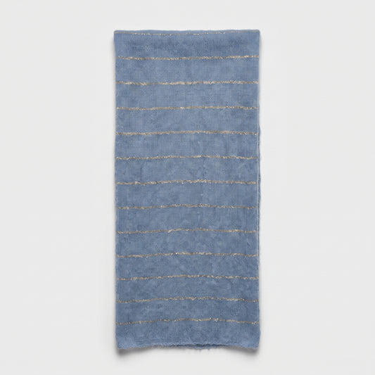 Metallic Stripe Knit Scarf