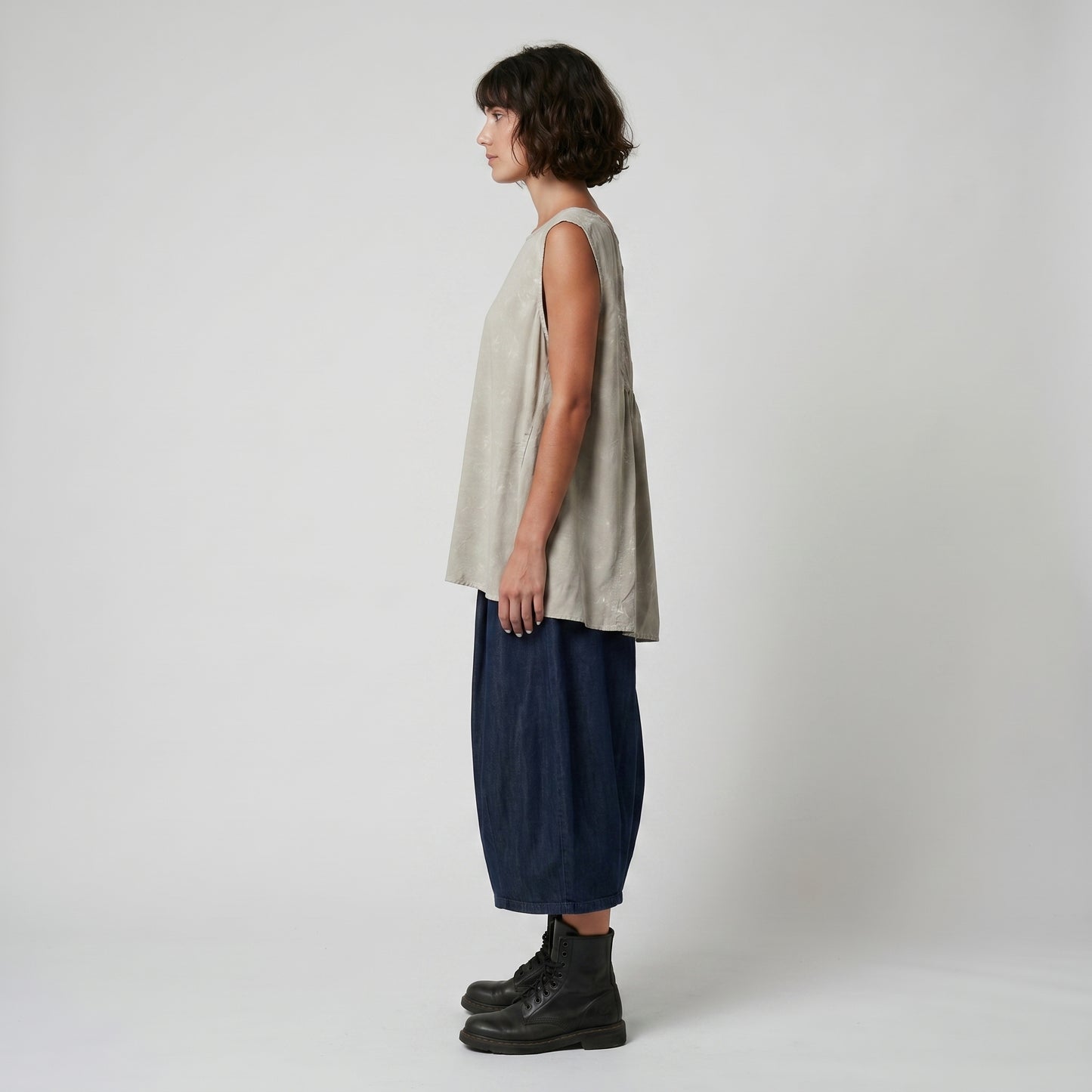 Sleeveless Flared Trapeze Top