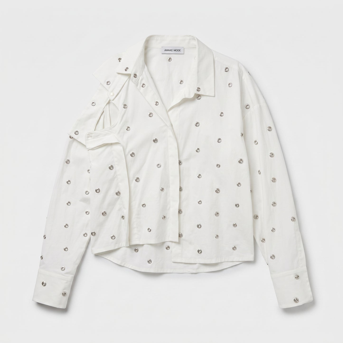 Embellished Asymmetric Cotton Shirt