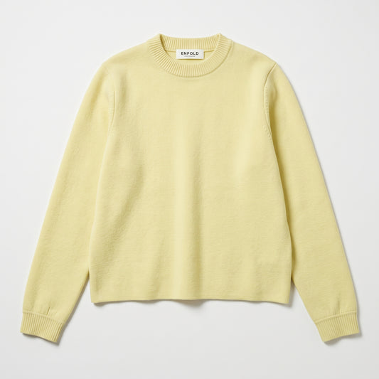 Pastel Yellow Crewneck Knit