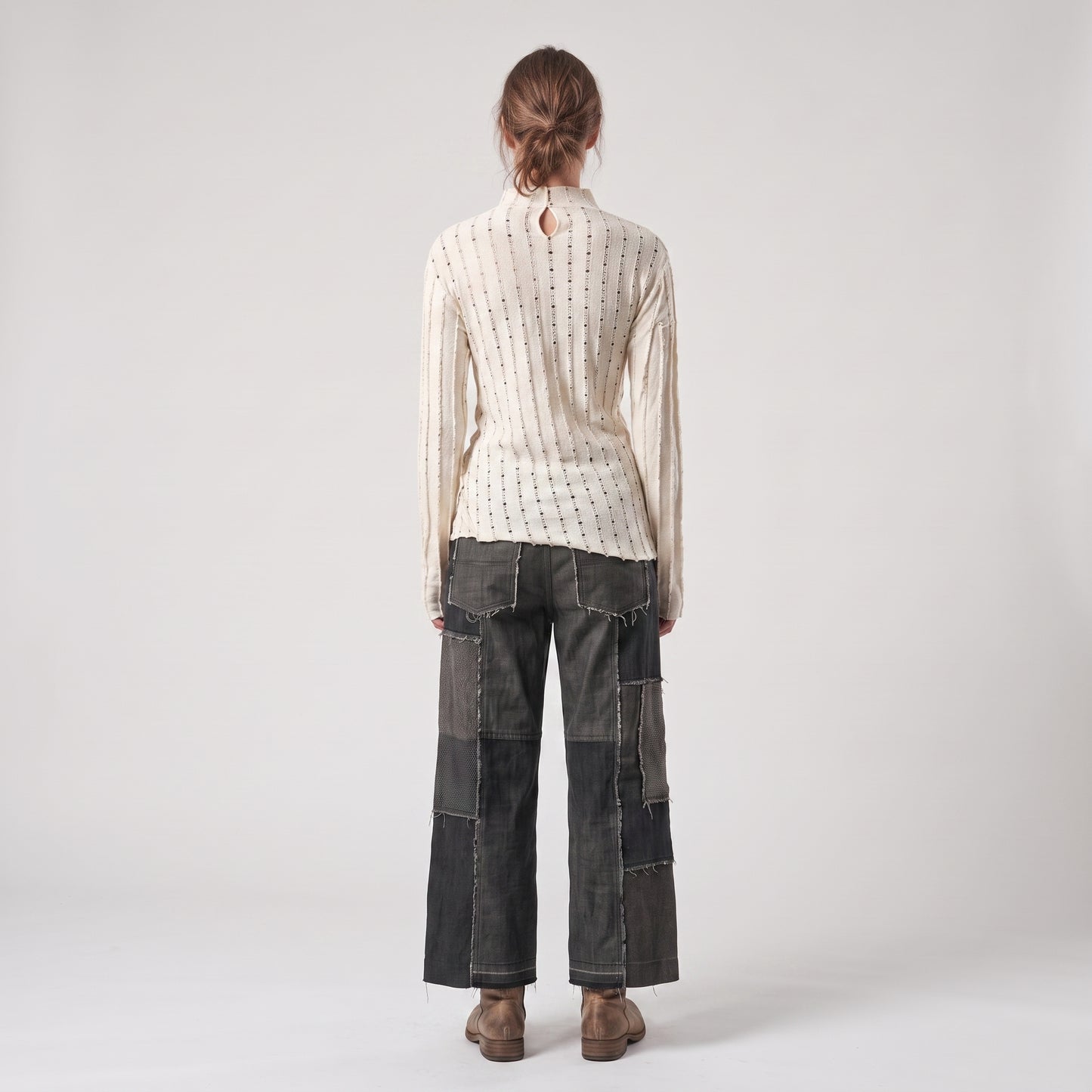 Textured Mock Neck Long Sleeve