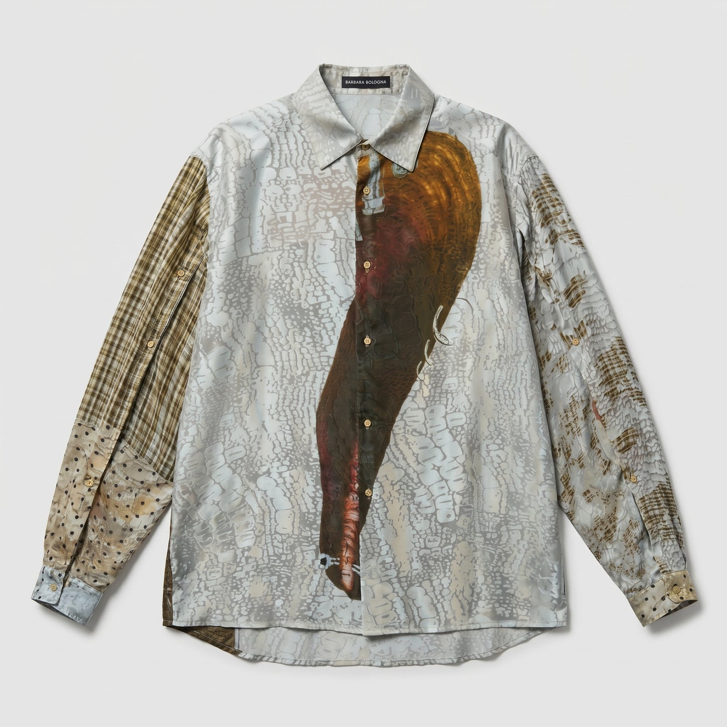 Artistic Patchwork Graphic Shirt