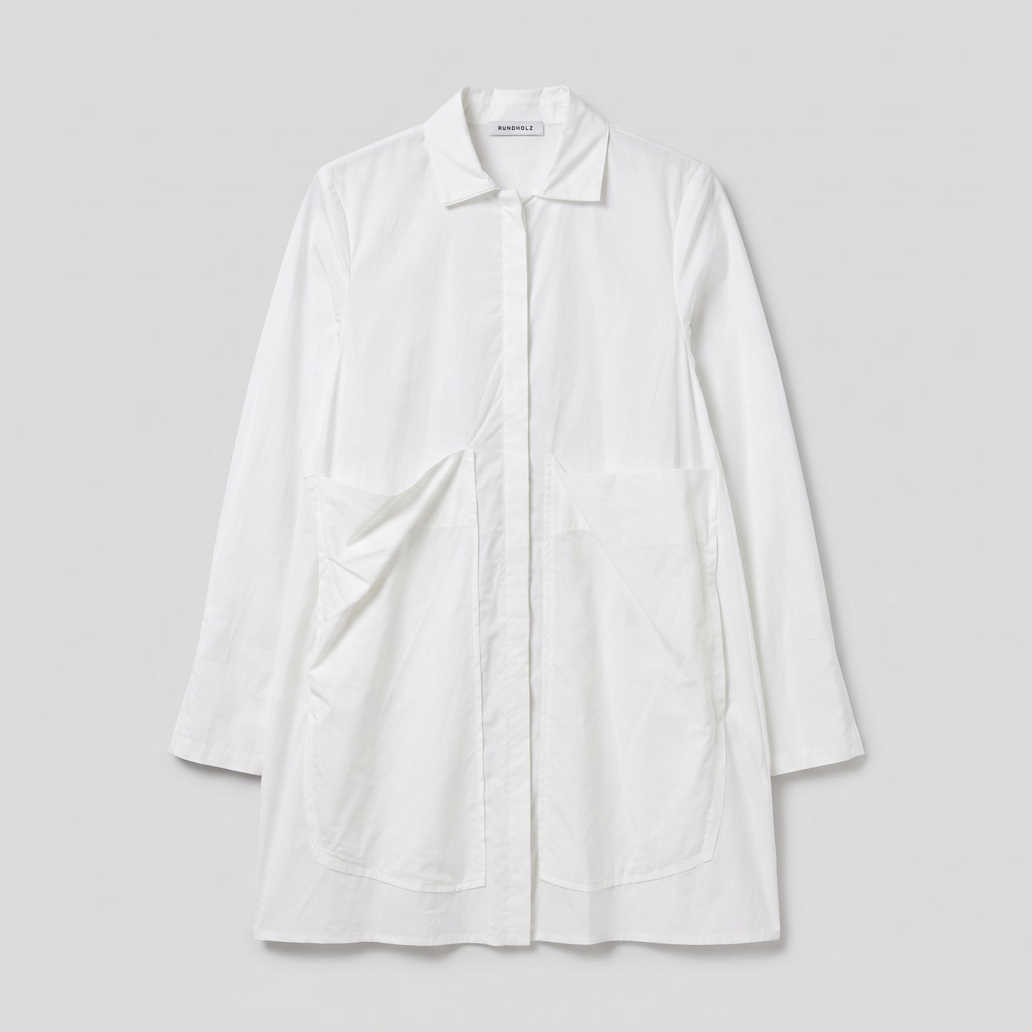 Minimalist Crisp Cotton Tunic Shirt