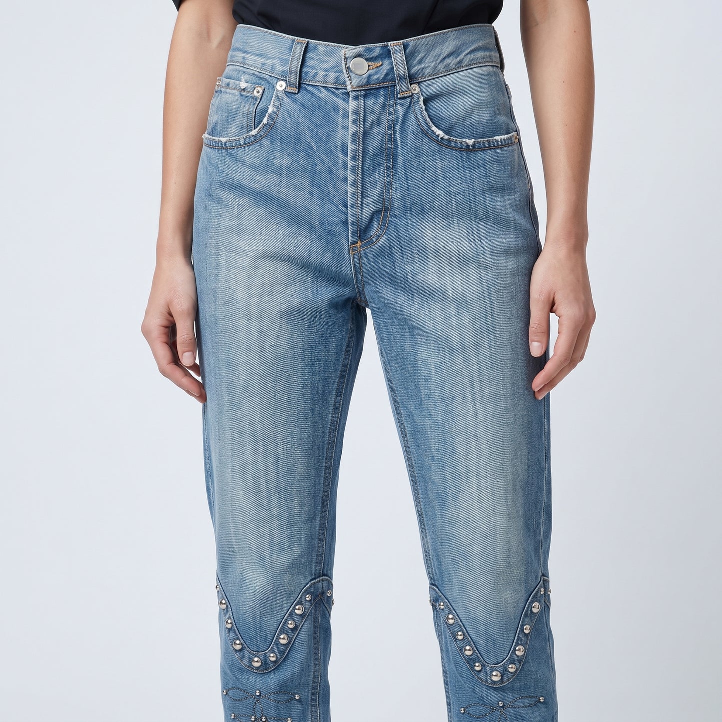 Embellished Slim Fit Denim Jeans