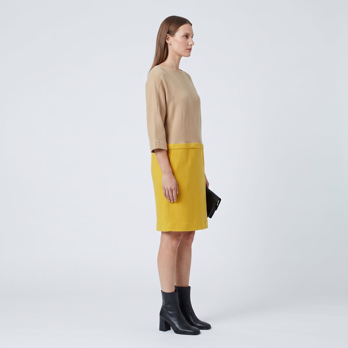 Colorblock Two-Tone Shift Dress