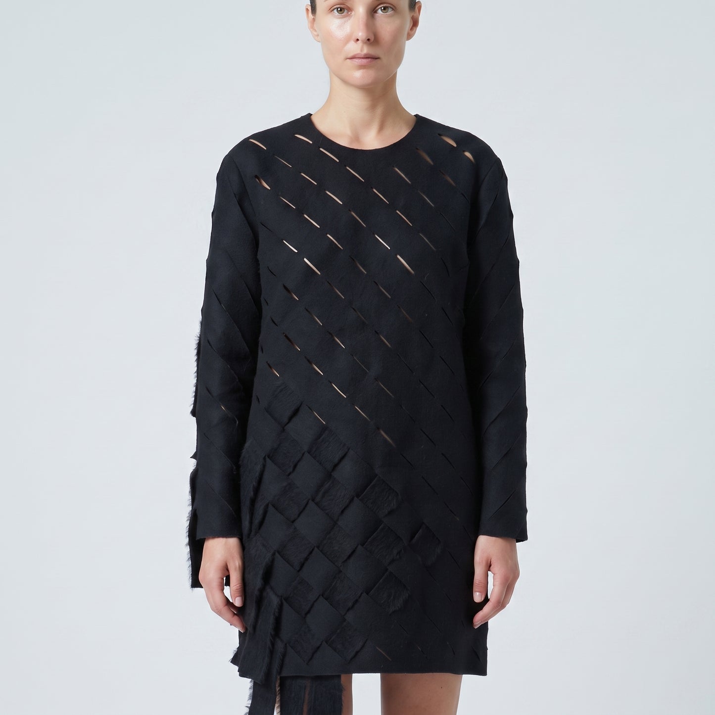 Abstract Cutout Long Sleeve Top