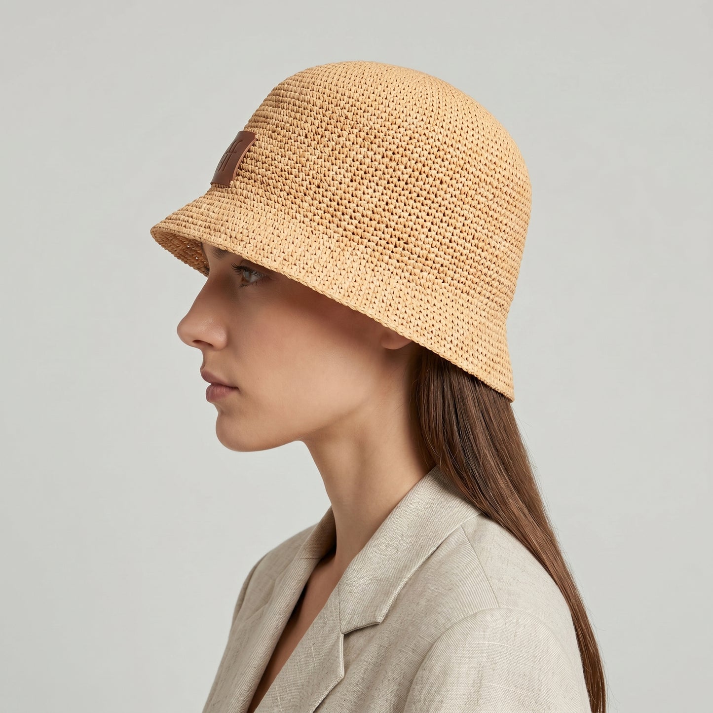 Woven Raffia Bucket Hat