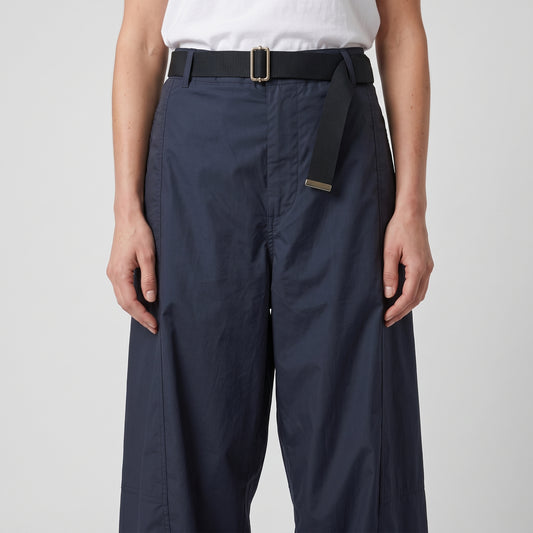Belted Navy Technical Trousers