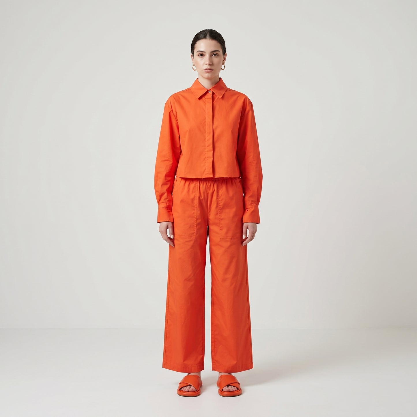 Vibrant Cropped Collared Shirt