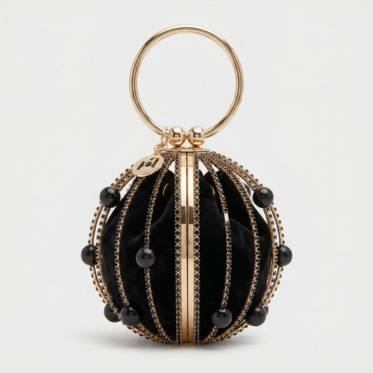 Crystal Beaded Cage Evening Bag