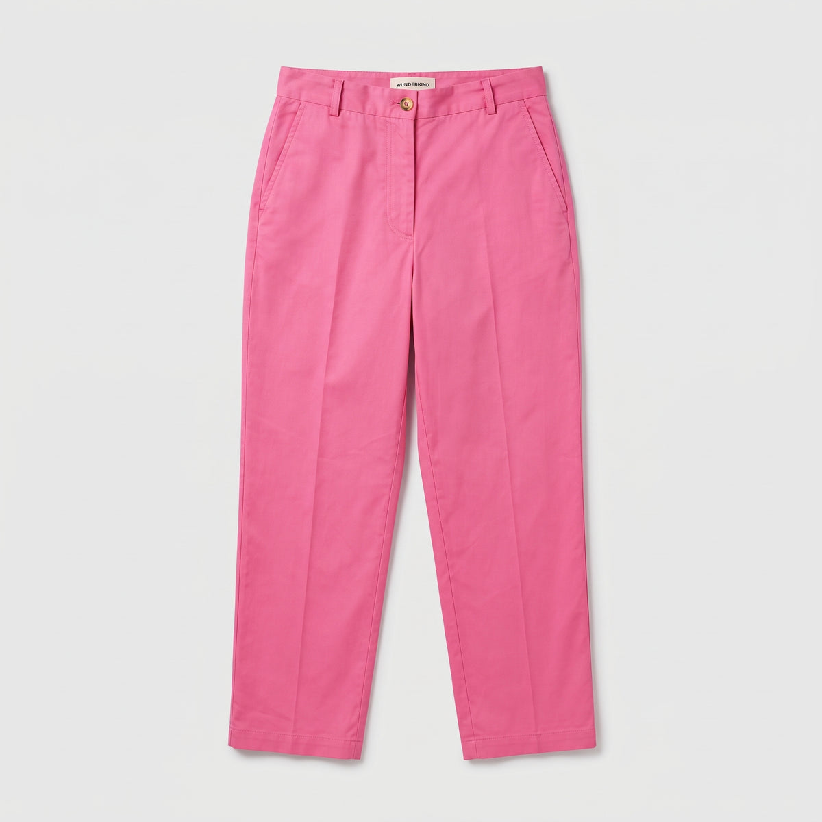 Vibrant Pink Tailored Cotton Trousers