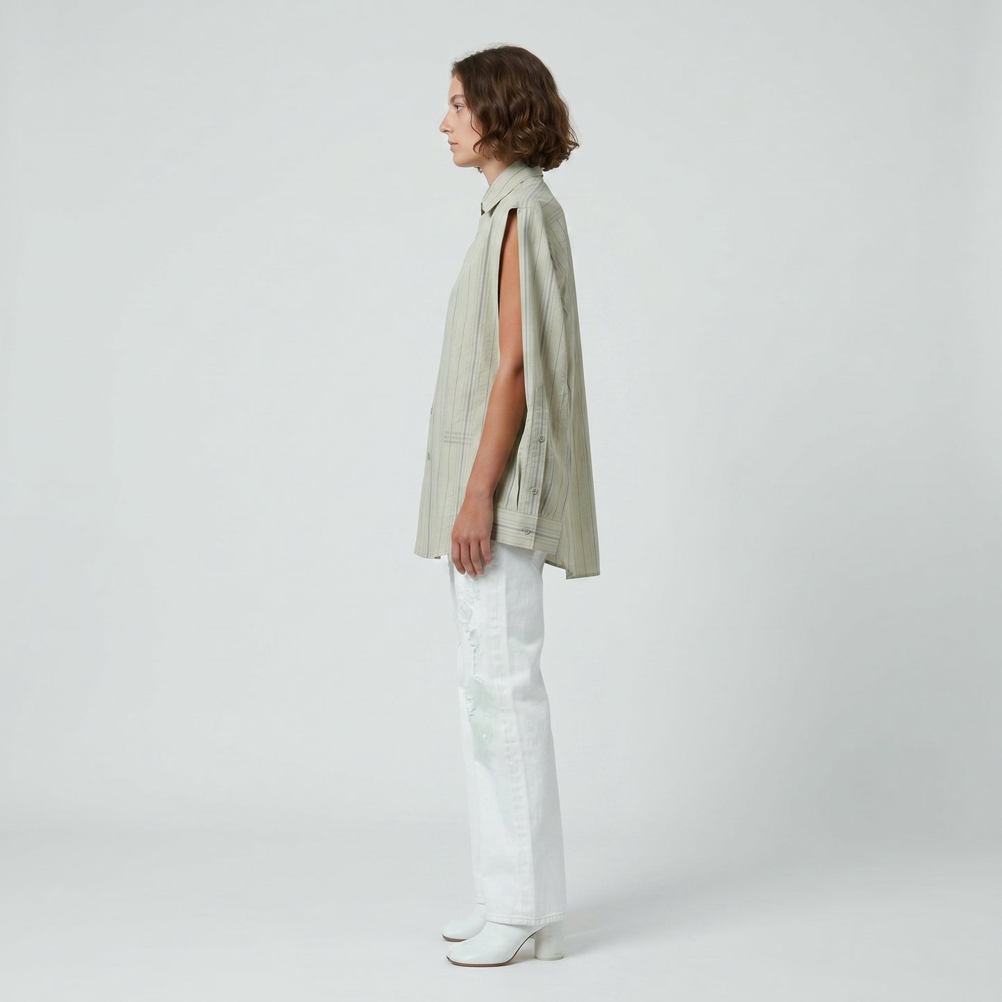 Deconstructed Striped Cotton Shirt