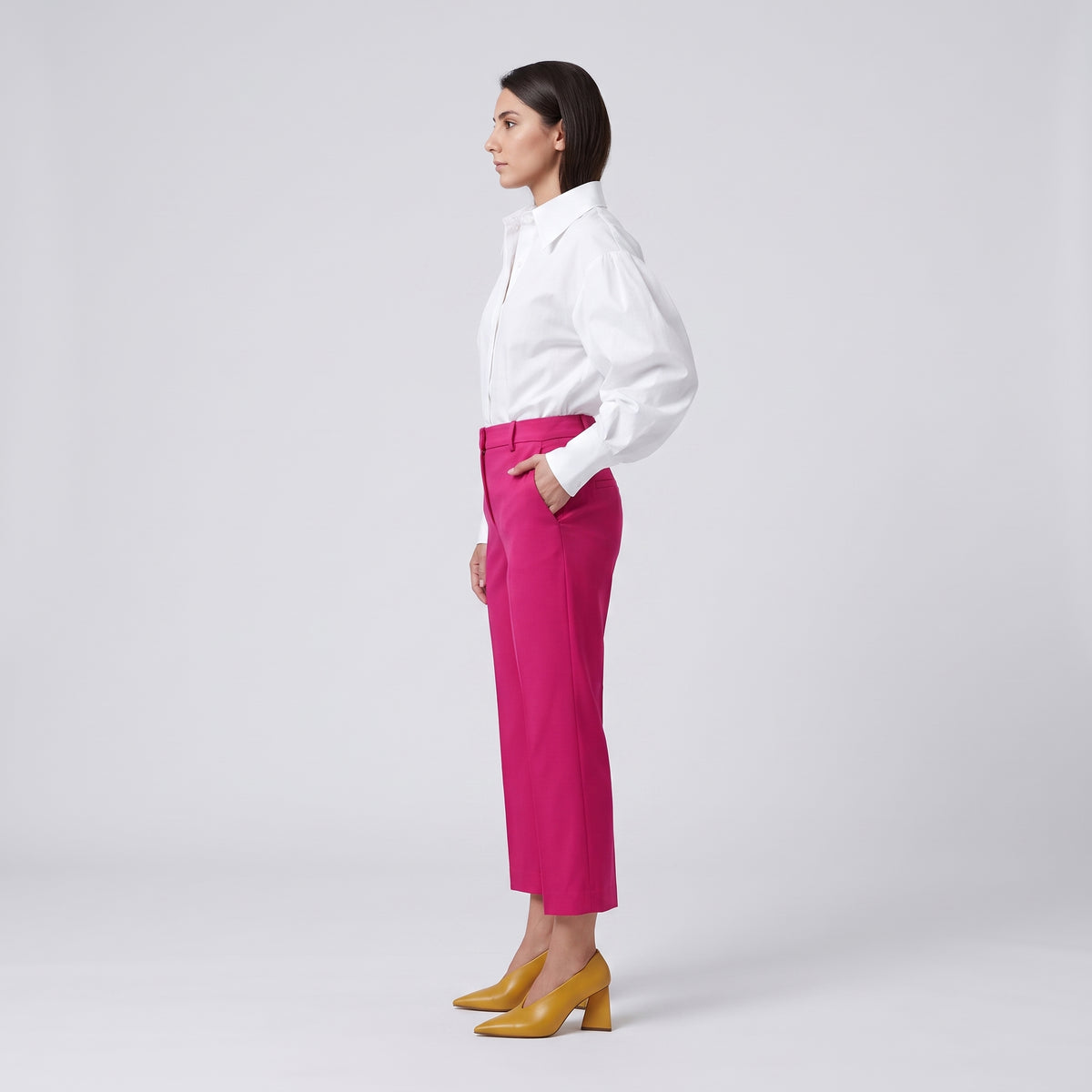Classic Tailored Fuchsia Trousers