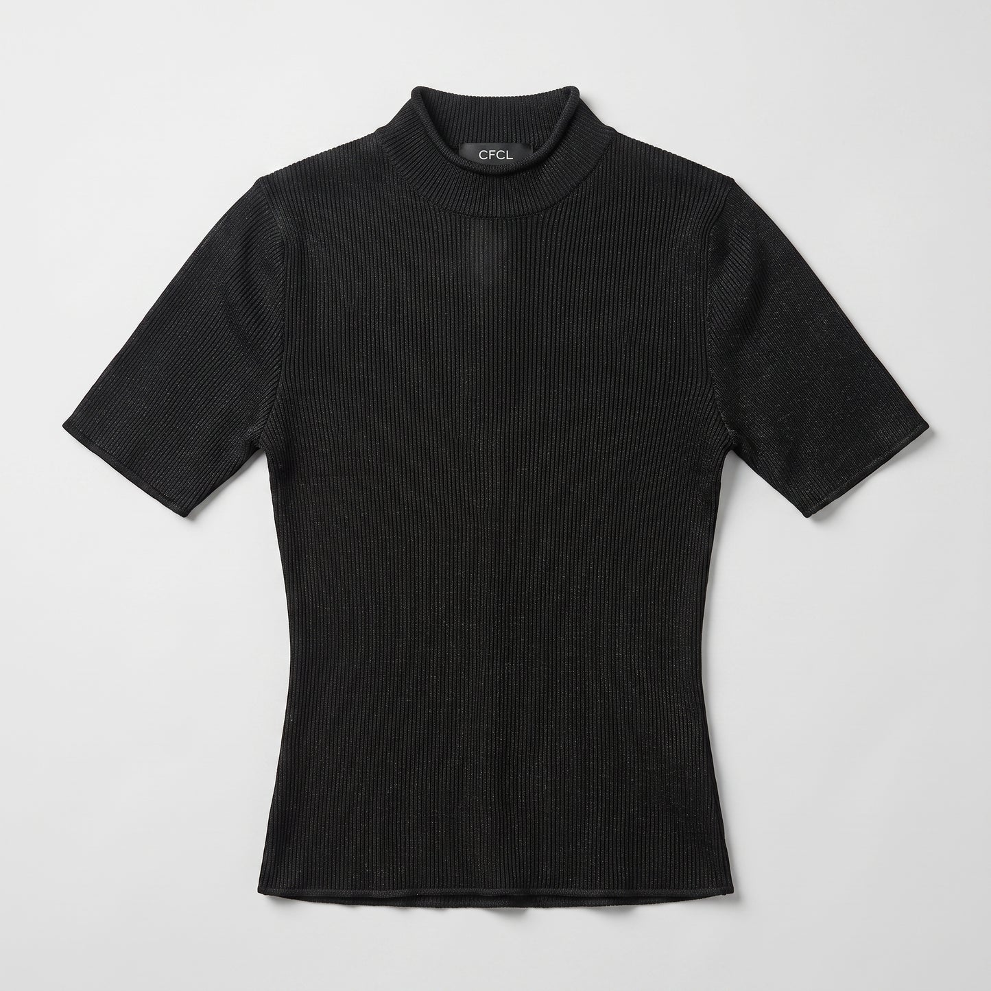Ribbed Mock Neck Knit Top