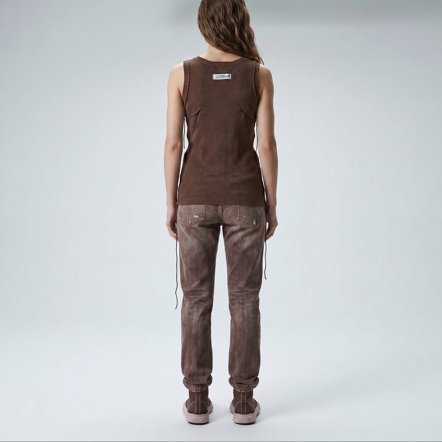 Metallic Knit Sleeveless Tank