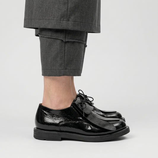 Avant Garde Patent Leather Derbies