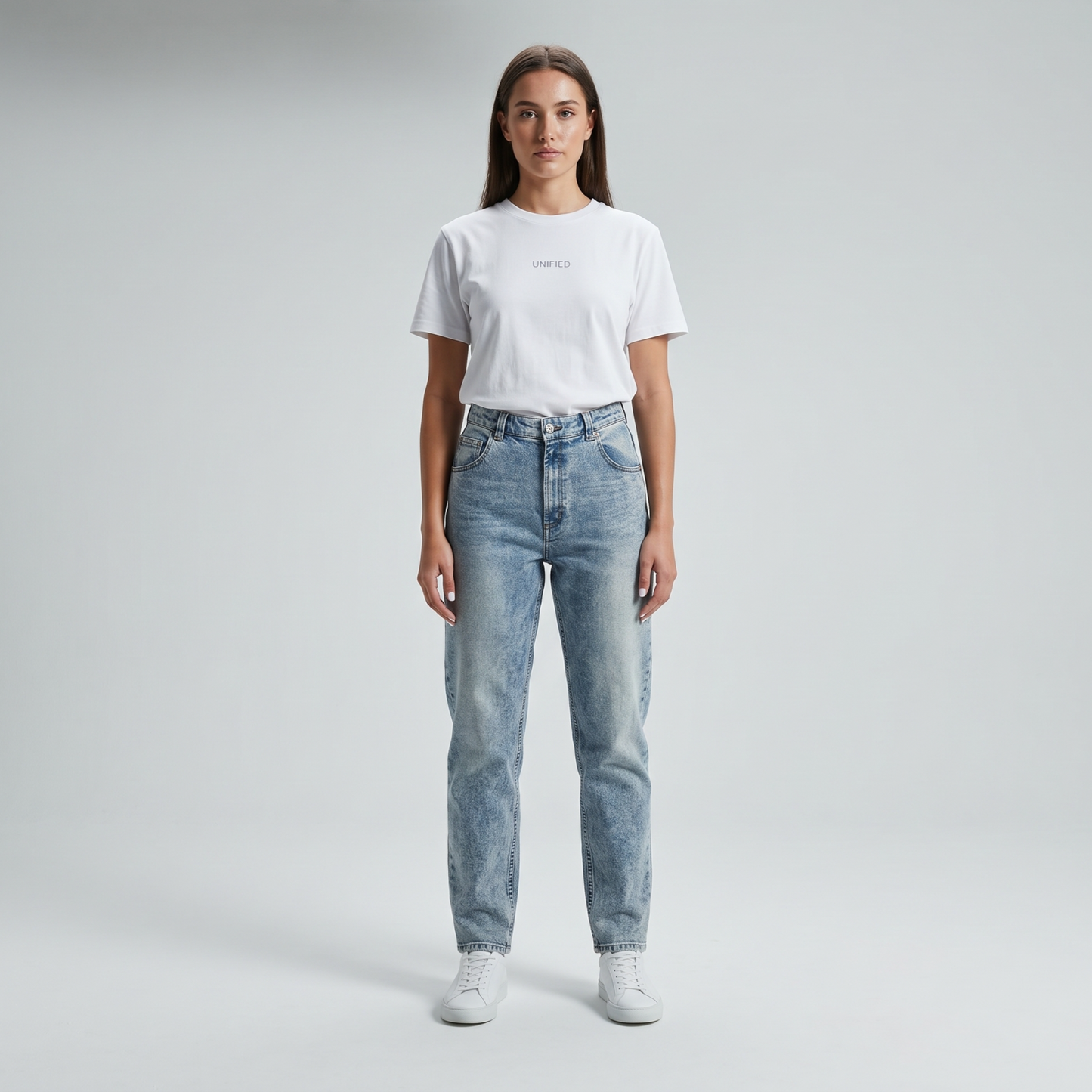 Vintage Wash Slim Denim Jeans