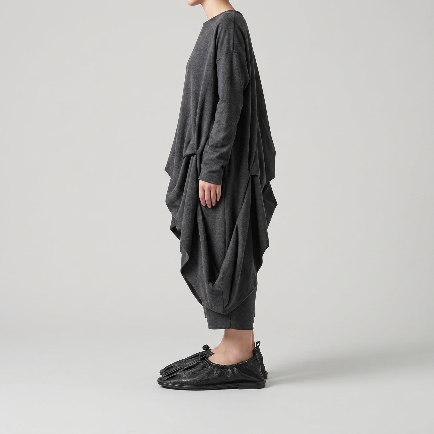 Supple Leather Ruched Flats