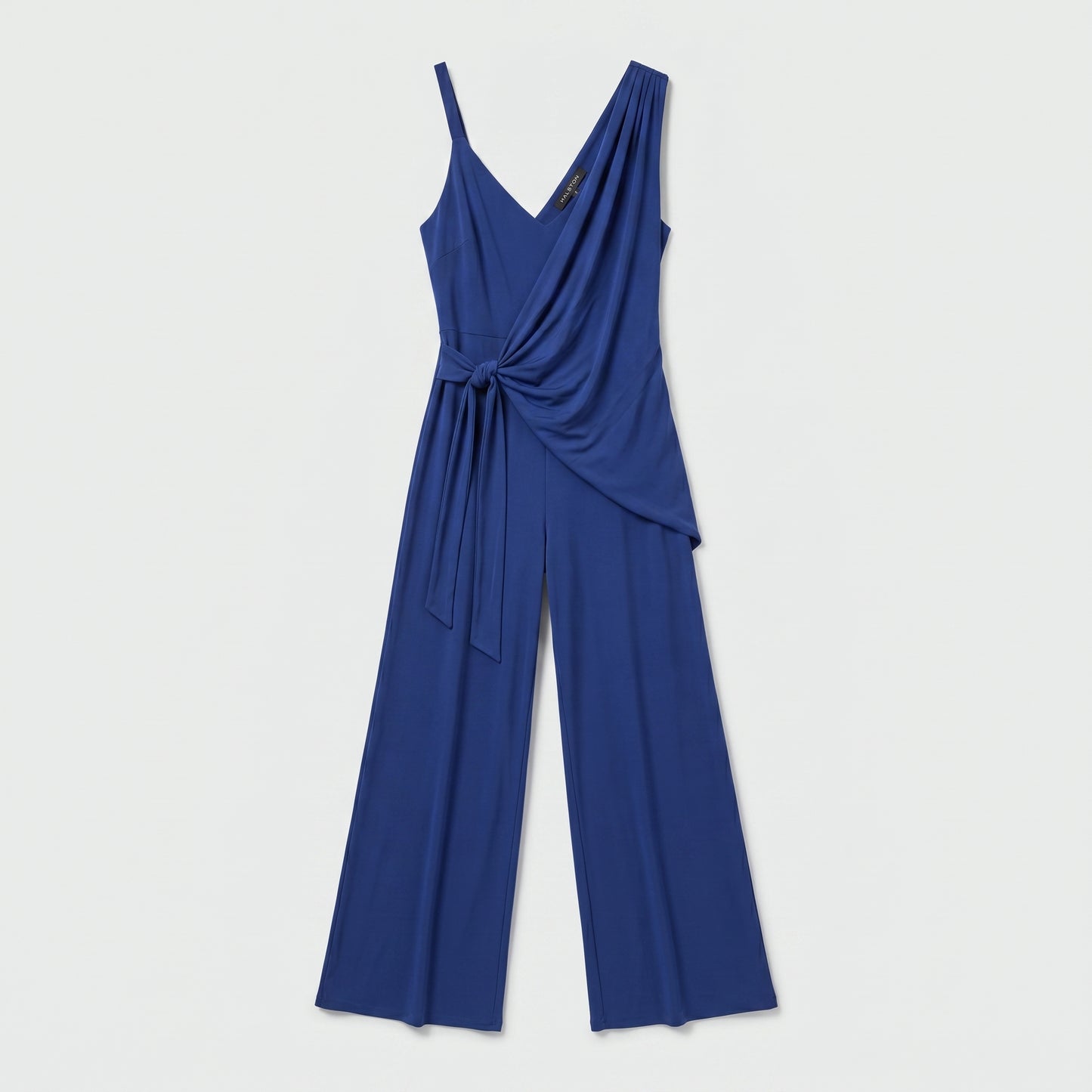 Asymmetric Draped Wide-Leg Jumpsuit