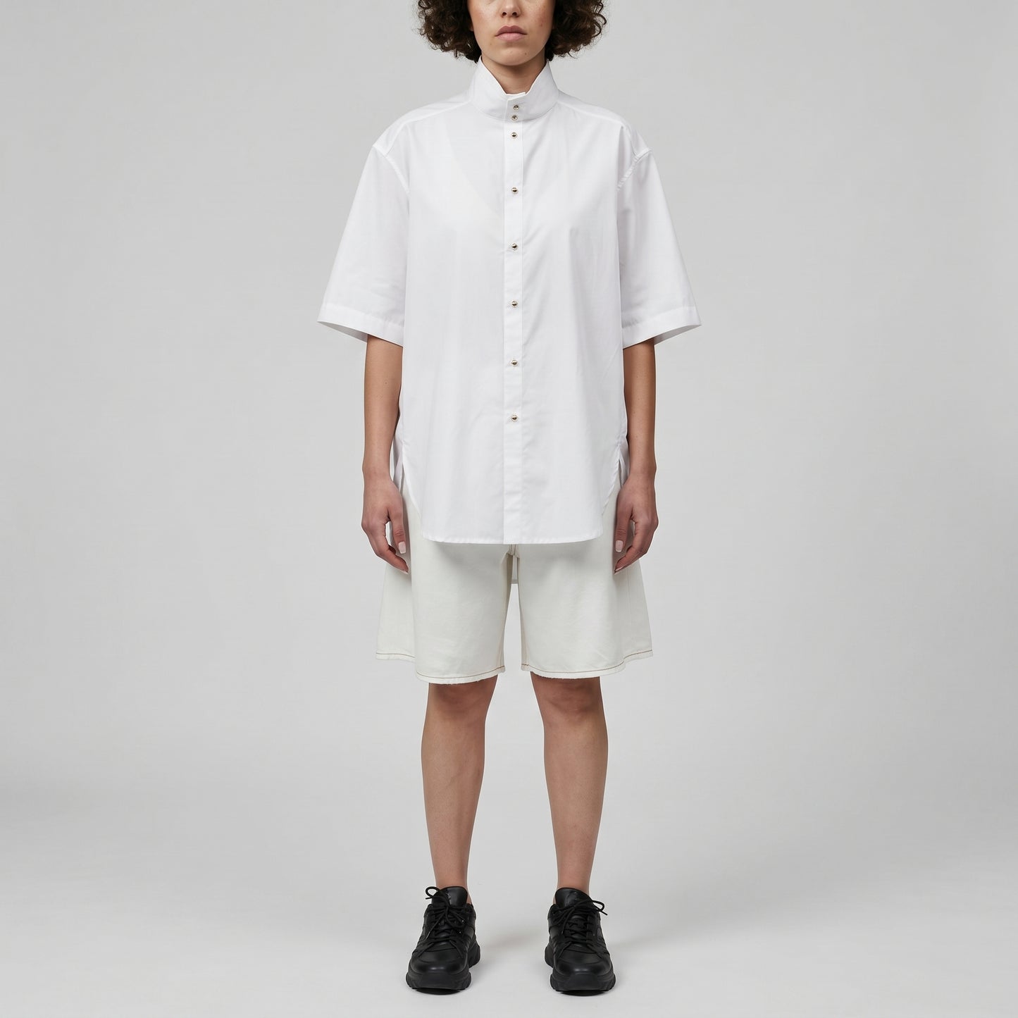 Minimalist Mandarin Collar Shirt