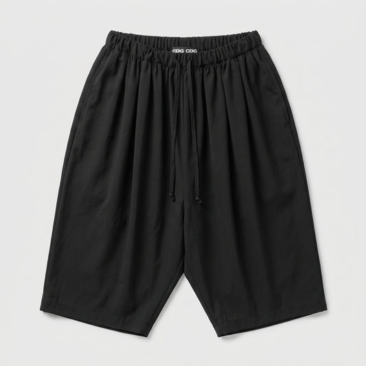 Black Drawstring Casual Shorts